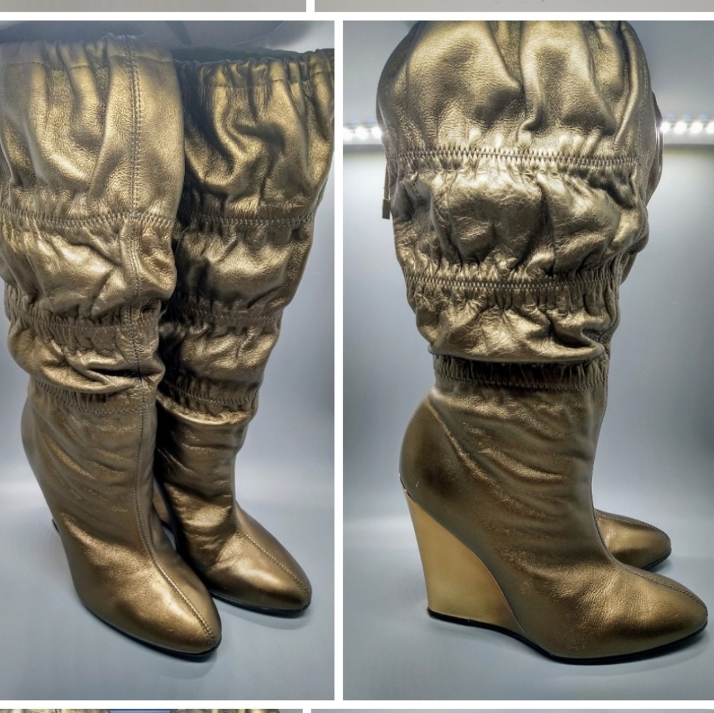 Jessica Simpson - Bronze Leather Calf Boots